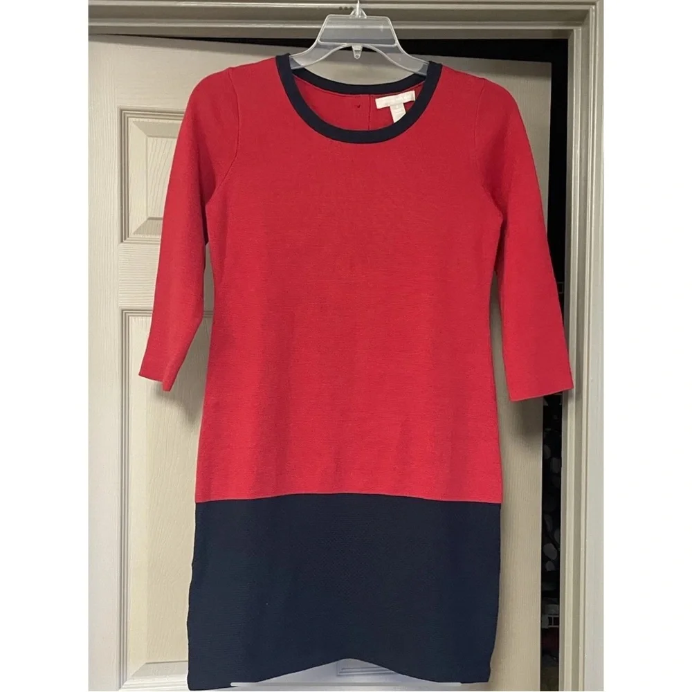 Banana Republic Red and Black Sweater Dress - Picture 3 of 9